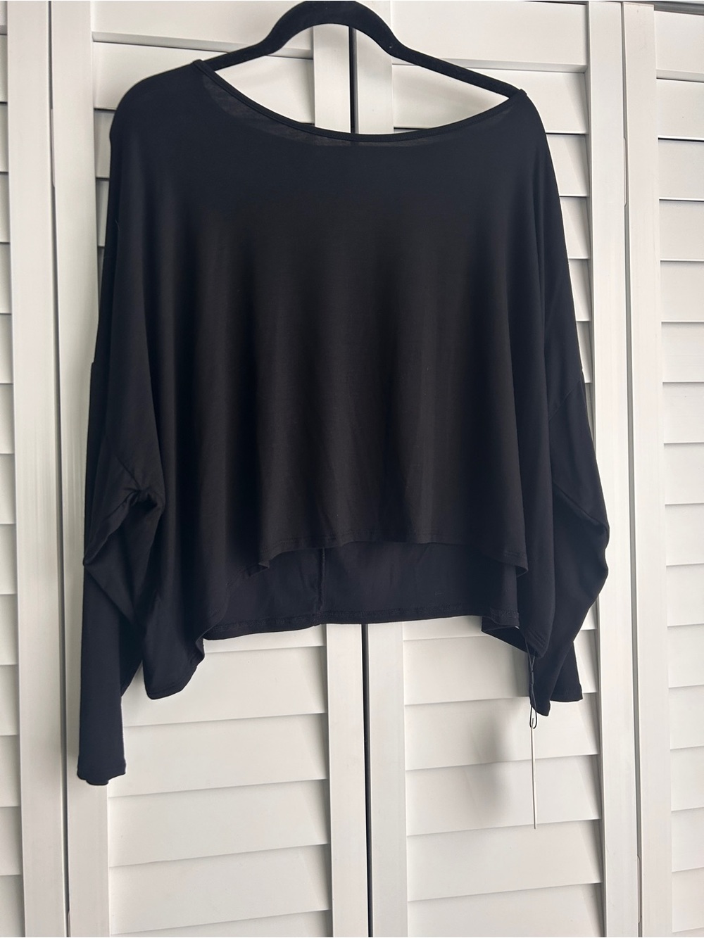 Joah Brown Black Draped Oversized Pullover